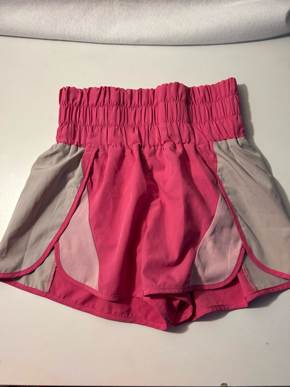 New In High-Rise Two-Tone Pink Athletic Shorts